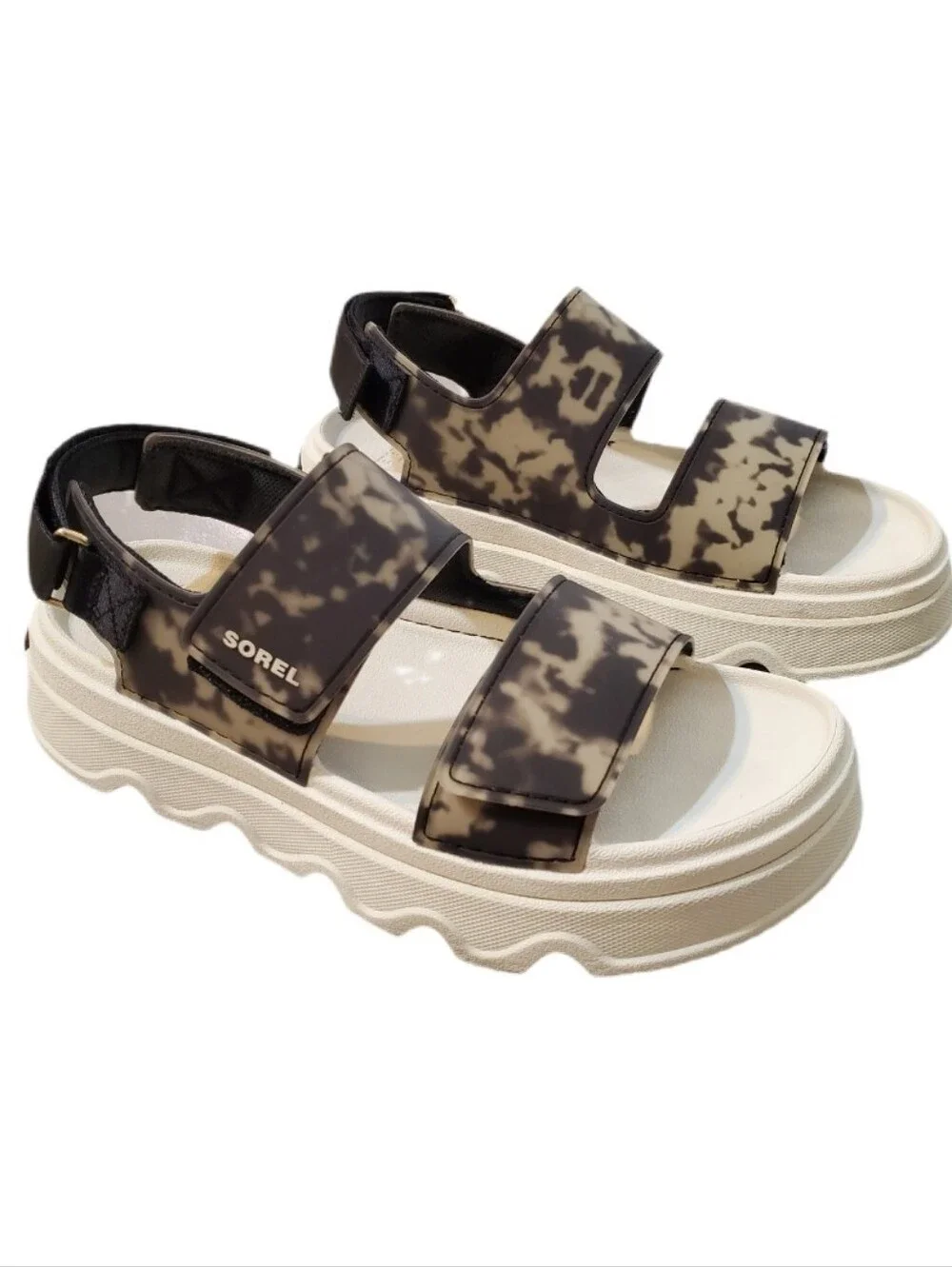 Sorel Women's Kinetic™ Sunchase Ankle Strap Black Chalk Sandal Size 8